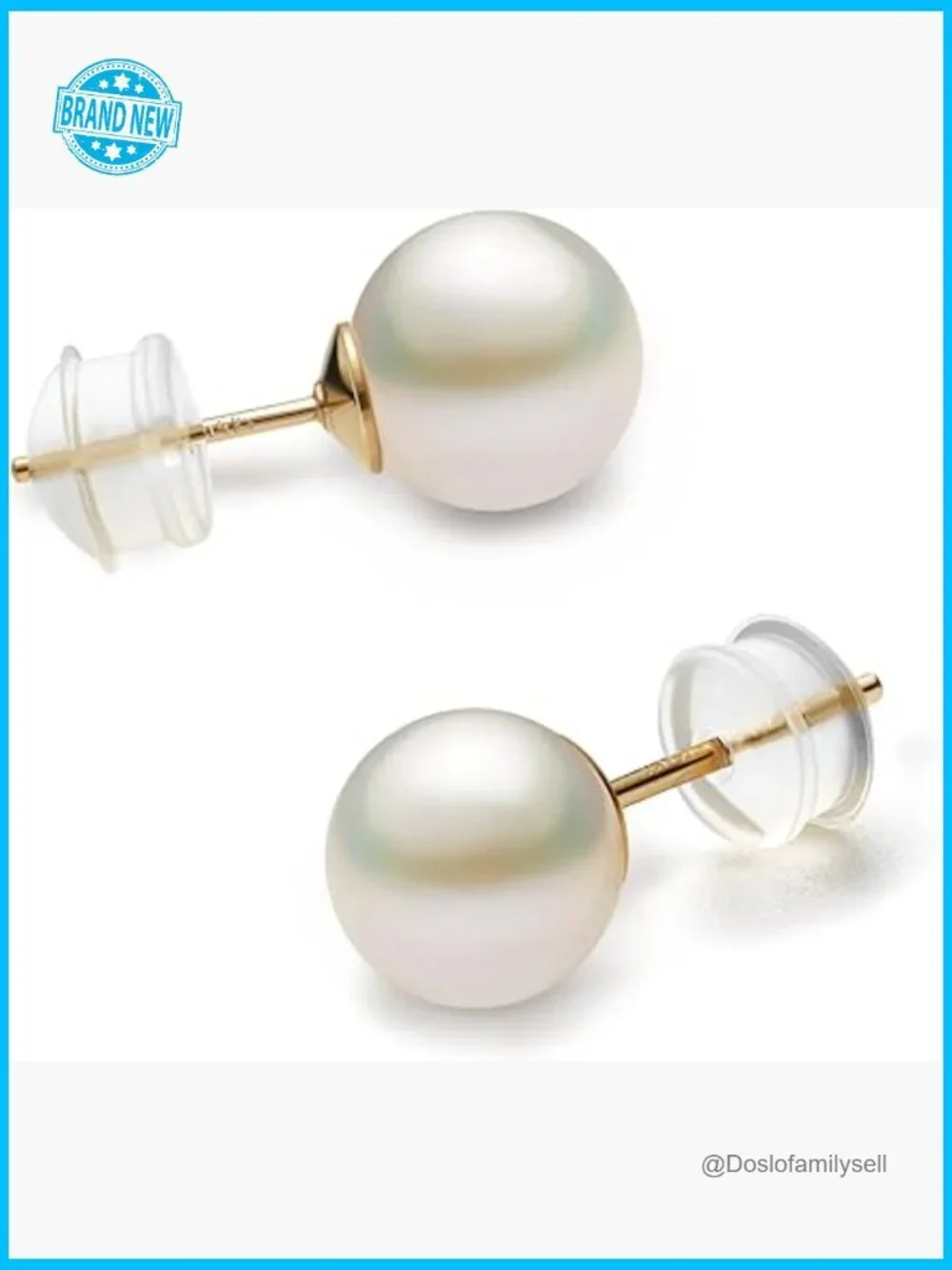 Round Stud Pearl Earrings Timeless Elegant Minimal Classic Gift